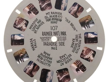 Rainier Nat L Park - View-Master Hand Letter Reel - vintage - (HL-107n) Fashion