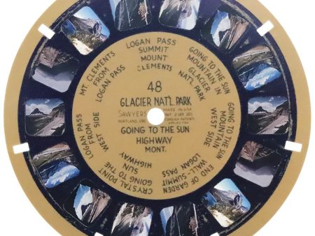 Glacier Nat l Park - Going to the Sun Highway - View-Master Blue Ring Reel - vintage - (BR-48n) For Discount