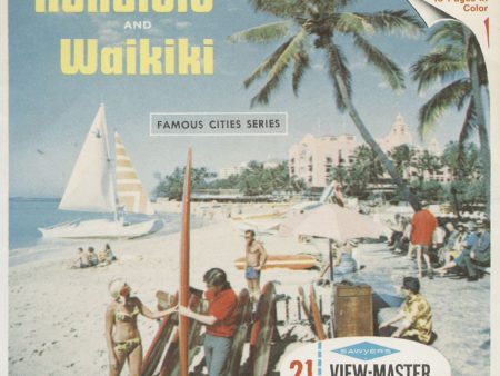 Honolulu and Waikiki - View-Master 3 Reel Packet - vintage - A123-S6A on Sale