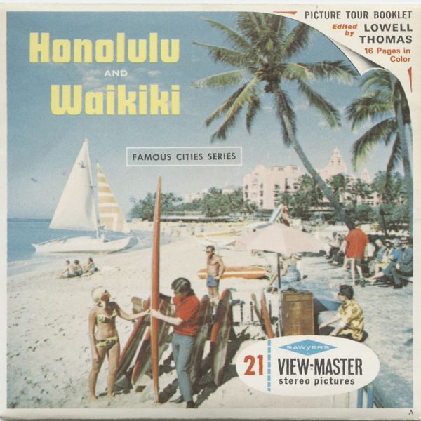 Honolulu and Waikiki - View-Master 3 Reel Packet - vintage - A123-S6A on Sale