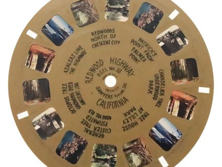 Redwood Highway California - View-Master Buff Reel - vintage - (BUF-111c) Fashion