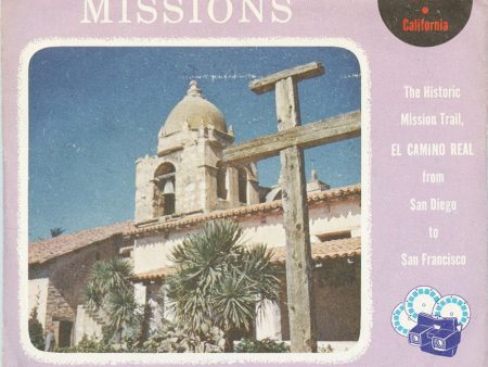 California Missions - View-Master 3 Reel Packet - 1957 - vintage - 190-A,B,C-S3 Online