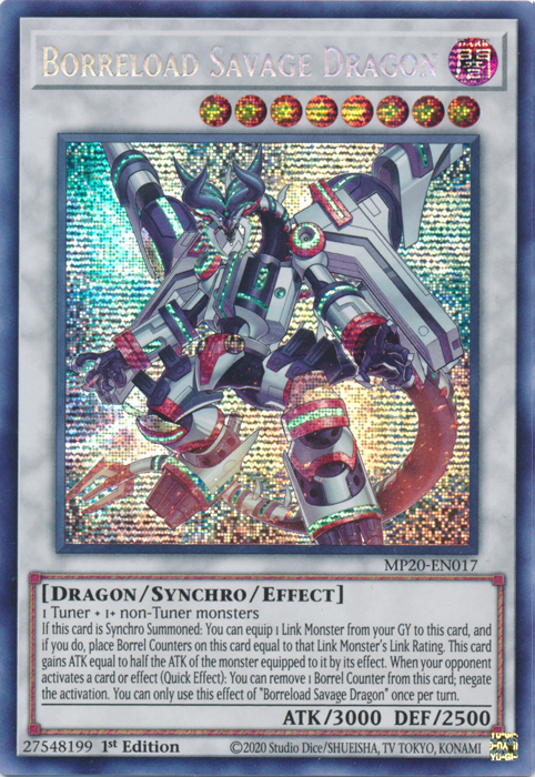 Borreload Savage Dragon [MP20-EN017] Prismatic Secret Rare Hot on Sale