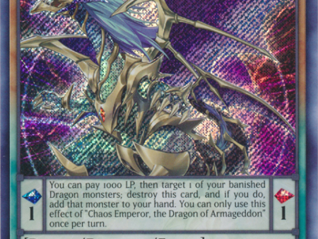 Chaos Emperor, the Dragon of Armageddon [BLAR-EN051] Secret Rare Online Hot Sale