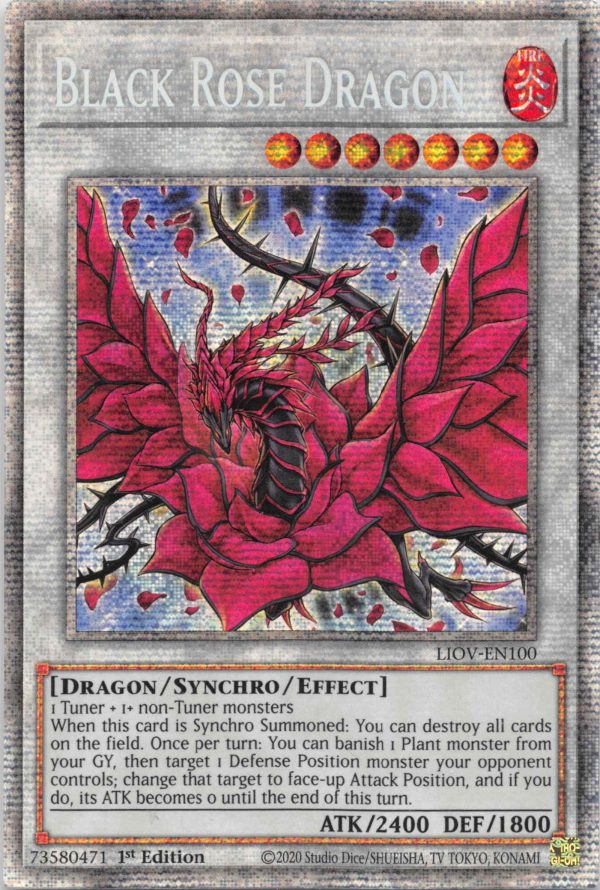 Black Rose Dragon [LIOV-EN100] Starlight Rare Online Hot Sale