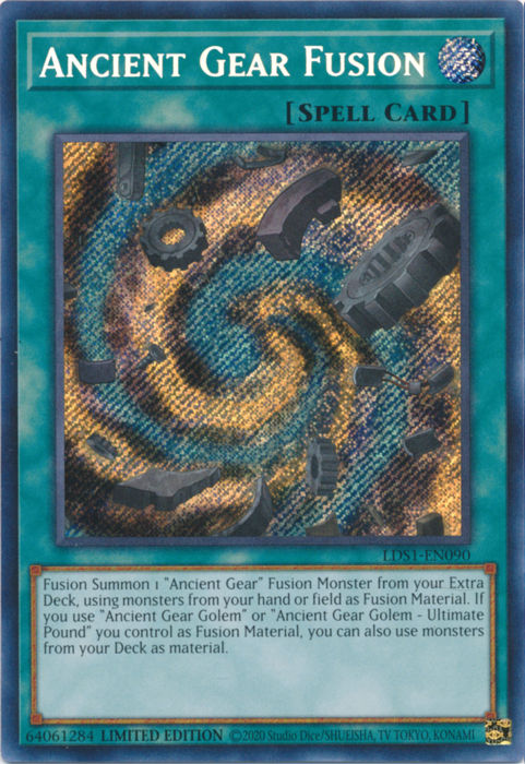 Ancient Gear Fusion [LDS1-EN090] Secret Rare on Sale