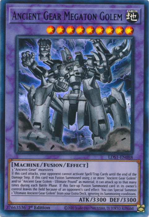 Ancient Gear Megaton Golem (Blue) [LDS1-EN088] Ultra Rare Online now