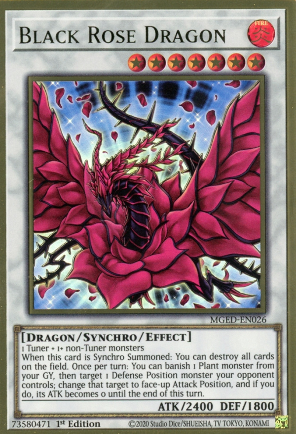 Black Rose Dragon [MGED-EN026] Gold Rare For Cheap